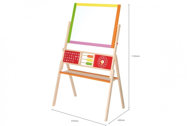 Holztafel 2-in-1 für Kinder