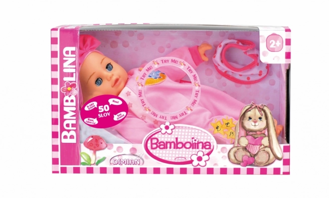 Bambolina Bébé Puppe 34 cm mit 50 tschechischen Worten