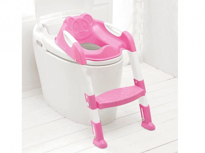 Toilette Stufenaufsatz in Rosa