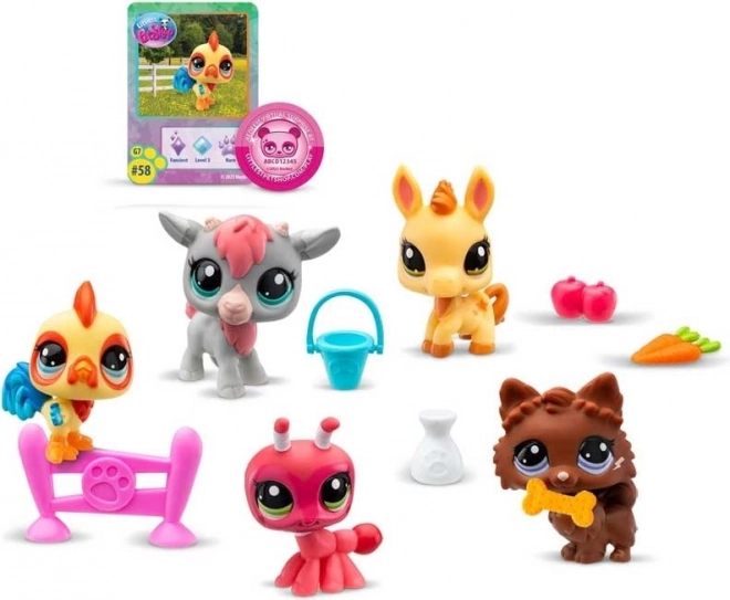 Hasbro Littlest Pet Shop Set mit 5 Tierfiguren