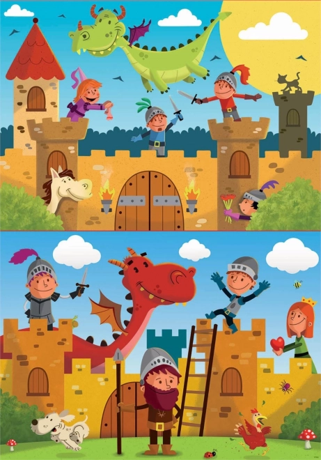 Puzzle Drachen und Ritter - EDUCA