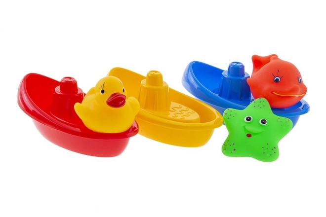 Badespielzeug Tierboote Set