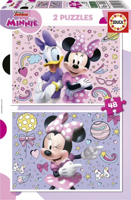 Puzzle 2x48 Teile MINNIE von EDUCA