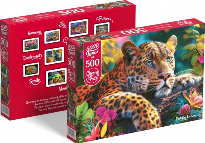 Cherry Pazzi Puzzle Liegender Leopard 500 Teile