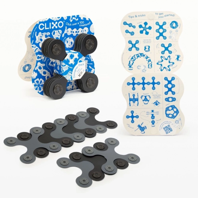 Magnetisches Konstruktionsspielzeug Designer Pack Clixo Schwarz