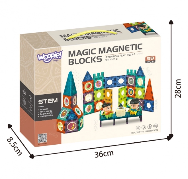 Woopie magnetische Bausteine Schloss 98 Stk