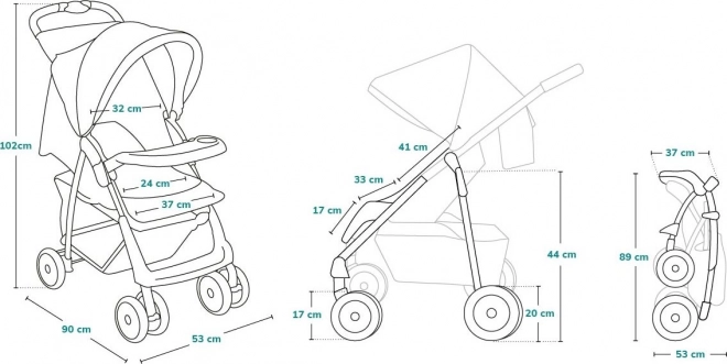 Lionelo Emma Plus Kinderwagen Grün – Waldgrün