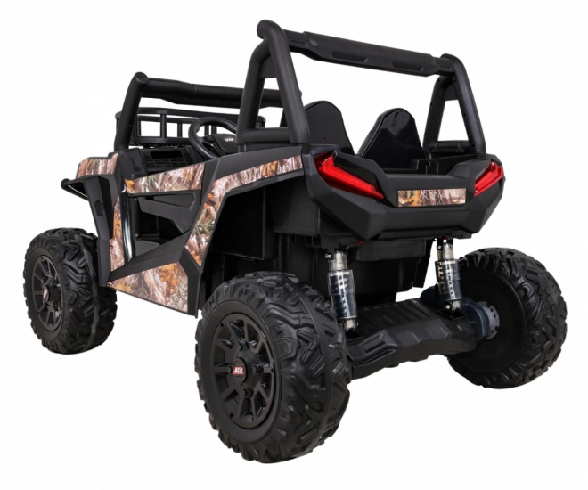 Buggy UTV Off-road für Kinder schwarz + Fernbedienung + Gepäckträger + langsamer Start + EVA + MP3 LED