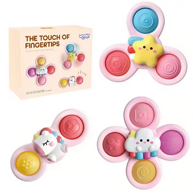 Woopie Baby Kosmischer Spinner Pop-it Sensorik Spielzeug Set Rosa