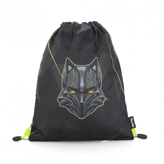 Set mit Rucksack, Federmappe und Aufnäher Oxy Sherpy Wolf