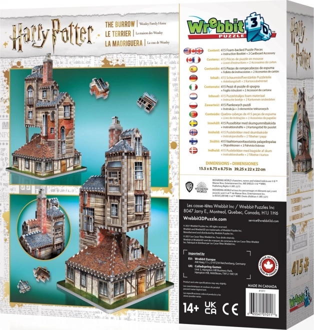 WREBBIT 3D Puzzle Harry Potter: Fuchsbau