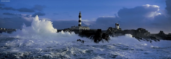 Panorama Puzzle Leuchtturm Le Créac'h Bretagne 1000 Teile