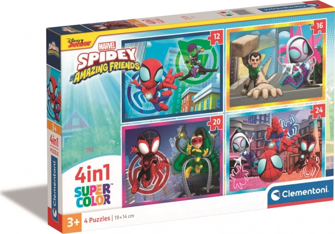 Clementoni Puzzle Spidey und Seine Freunde 4-in-1