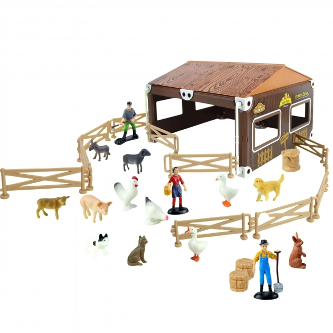 Woopie kleiner bauernhof-spielset mit tieren und zubehör