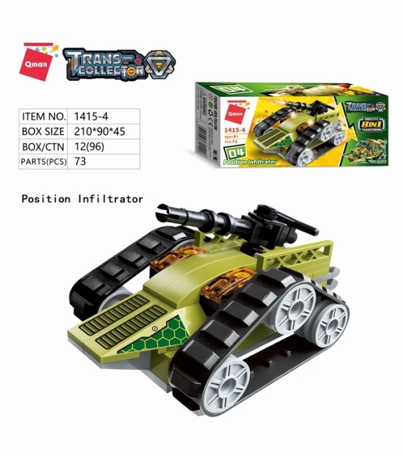 Qman Thunder Expedition Kampfwagen Bausatz 8v1