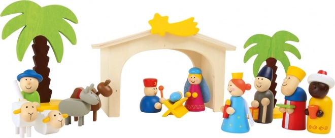 Kleines Fuß Holz Krippen Set für Kinder