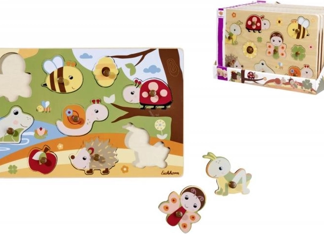 Holzpuzzle mit 9 Teilen – 28 × 18 cm