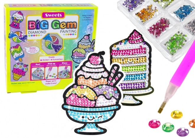 Diamantenstickerei Kreativ-Set Aufkleber Diamantenkleben Süßigkeiten