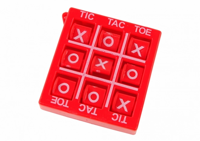 Kompaktes Tic Tac Toe Spiel Rot