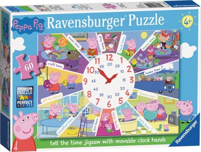 Ravensburger Puzzle mit Uhr Peppa Wutz XL 60 Teile