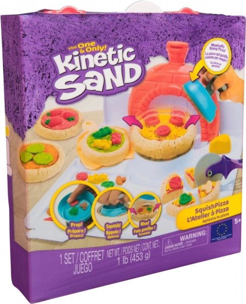 Kinetic Sand Pizza-Set SquishPizza – Kreativset mit Ofen und Werkzeugen