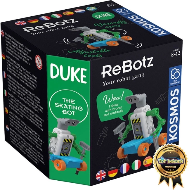 Roboterspielzeug Duke auf Skateboard von Kosmos