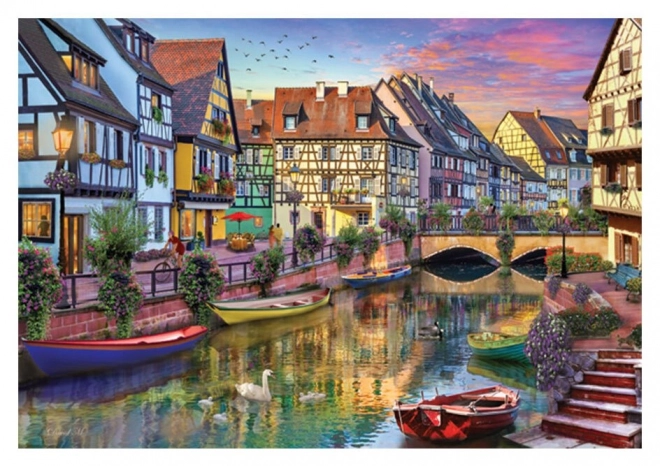 Puzzle Kanal von Colmar Frankreich 2000 Teile