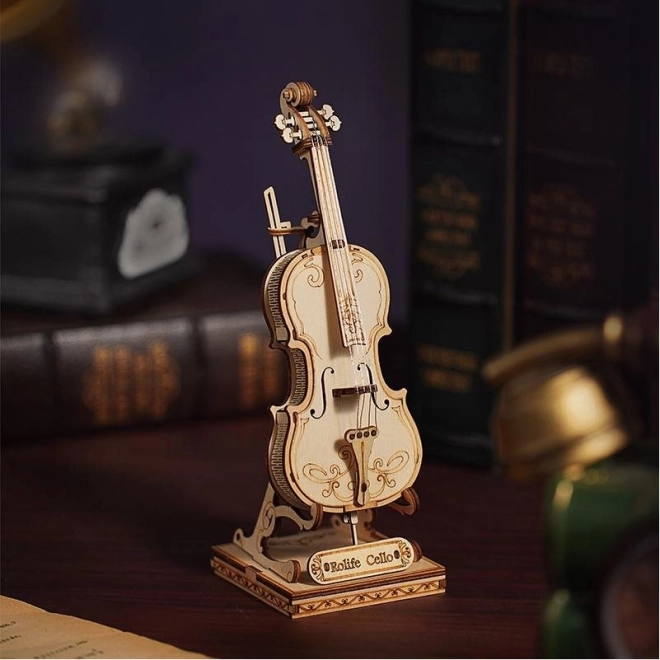 RoboTime Holz 3D Puzzle Violoncello