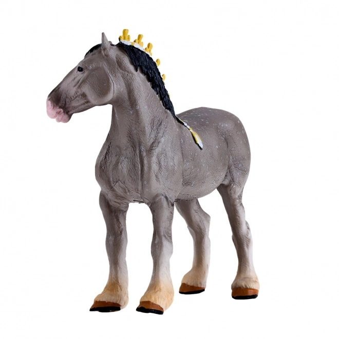 Mojo Shire Pferd Grau Gescheckt