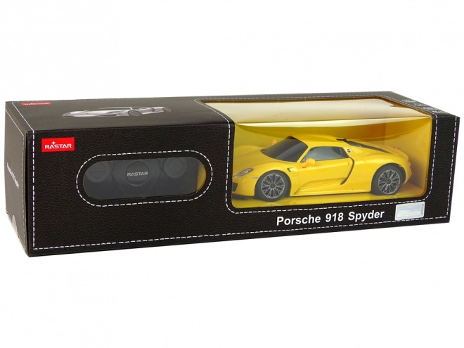 Automobil R/C Porsche 918 mit Fernsteuerung Gelb 1:24