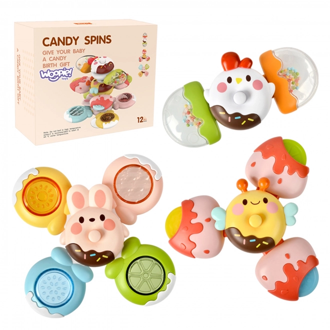 Woopie Baby Sensorische Spinner Spielzeug Biene Huhn Kaninchen Bestandteile