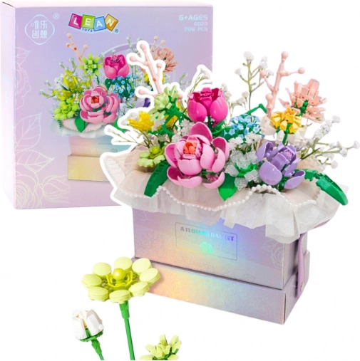 Konstruktionsblöcke Blumenzusammensetzung mit LED-Beleuchtung