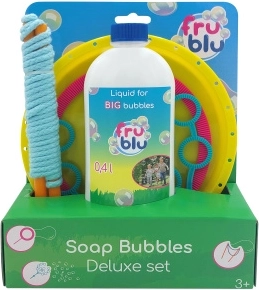 FRU BLU Deluxe-Set für riesige Seifenblasen mit 0,4 l Nachfüllung
