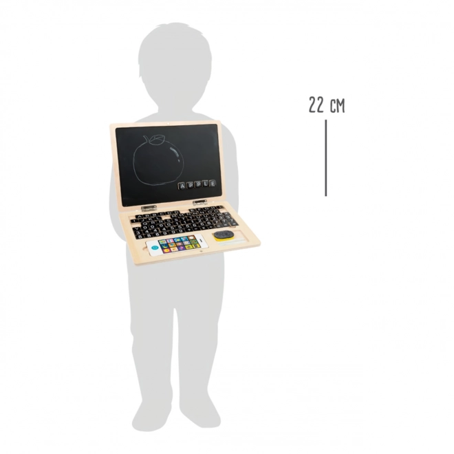 Kleiner Fuß Holzspielzeug Magnetischer Laptop