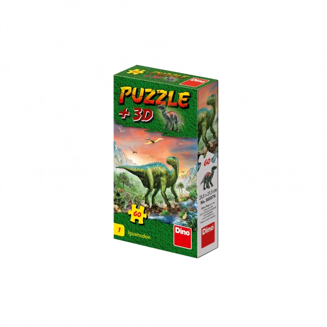 Puzzle mit Dinosaurier-Figur: Tyrannosaurus Rex 60 Teile