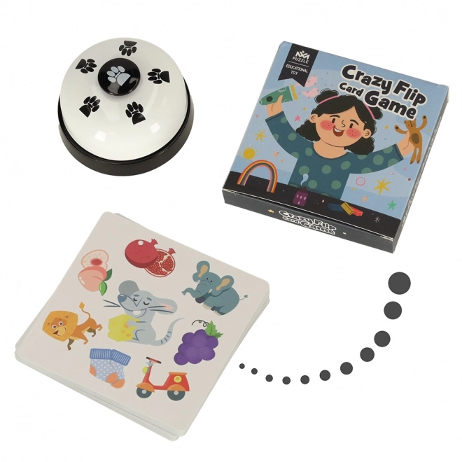 Kartenspiel Finde das Paar mit 54 Karten und einer Glocke