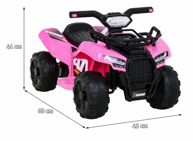 Elektrisches Kinderquad Storm Rosa mit MP3, USB und LED