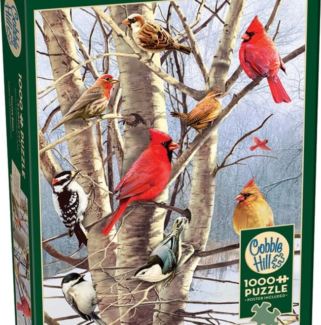 Puzzle Vögel im Winter 1000 Teile