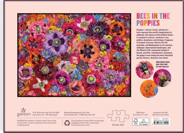 Bienen zwischen Mohnblumen Puzzle 1000 Teile