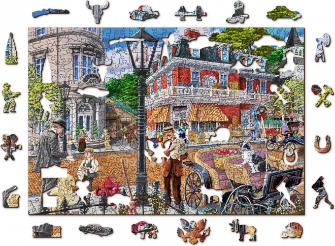 Beeindruckendes Motiv der historischen Hauptstraße