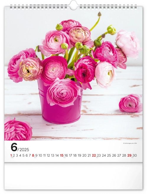 Notique Wandkalender Blumen 2025