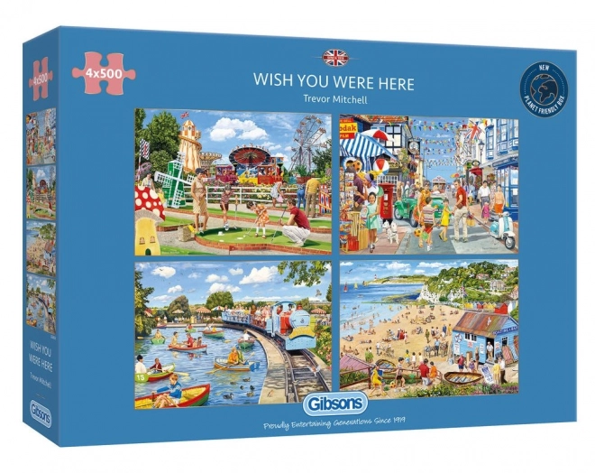 Gibsons Puzzle Kéž bys tu byl 4x500 Stück
