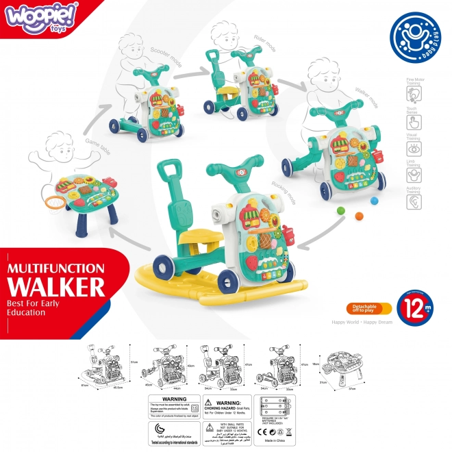 Woopie Baby 5-in-1 Multifunktions-Lauflernhilfe Blau 1+