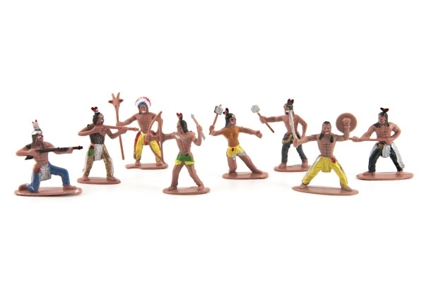 Indianerfiguren mit Karte
