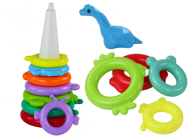 Bunte Giraffen-Stapelspiel 13 Ringe