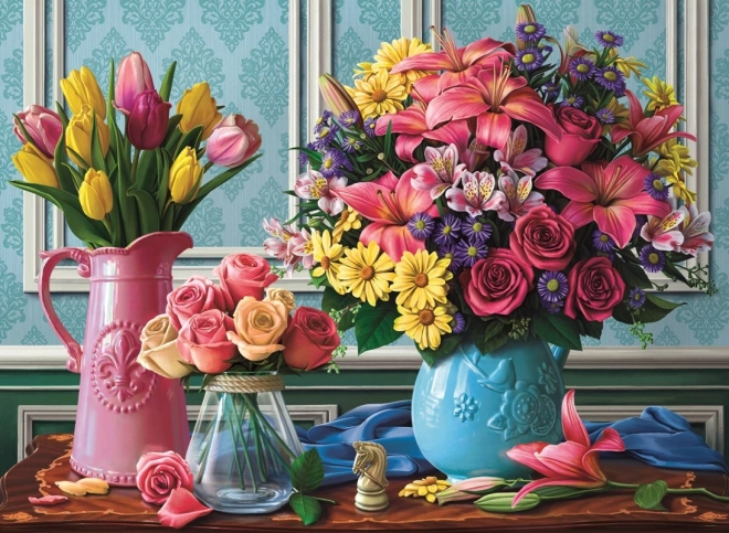 Blumen in der Vase 1000 Teile Puzzle