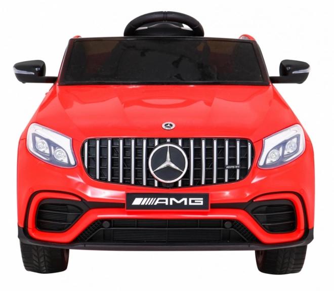 Mercedes Benz GLC63S für Kinder Rot + Fernbedienung + Antrieb 4x4 + MP3 LED + EVA + sanfter Start