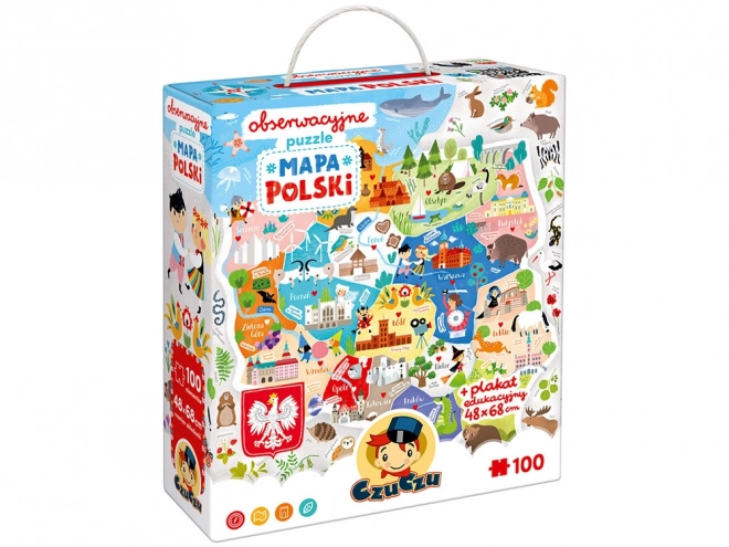 Puzzle Mapa von Polen 100 Teile