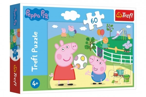 Puzzle 60 Teile - Peppa Pig: Spielen mit Freunden