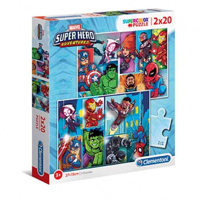 Clementoni Superhelden Puzzle 2x20 Teile